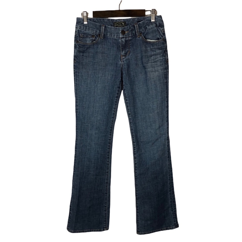 Seven7 Medium Wash Boot Cut Mid-Rise Jeans 28